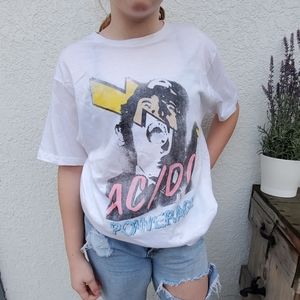 AC/DC white tee